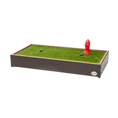 Porch Potty Premium automatisches Hundeklo mit Rasen aus Synthetik in Braun von Porch Potty