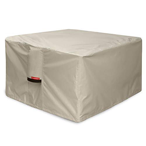 Porch Shield Abdeckung für Feuerstelle, wasserdicht, 600D, robust, quadratisch, 71,1 x 71,1 cm, Beige von Porch Shield