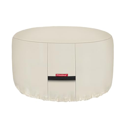 Porch Shield Feuerschalen-Abdeckung – Wasserdicht 600D Heavy Duty Runde Terrassen-Feuerschalen-Abdeckung Beige – 71,1 cm von Porch Shield