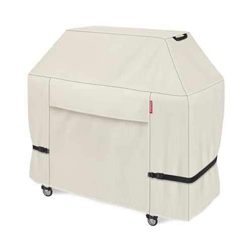 Porch Shield Premium Grillabdeckung – wasserdichte Heavy Duty 600D Oxford BBQ Abdeckung bis 147,2 cm Hellbraun von Porch Shield