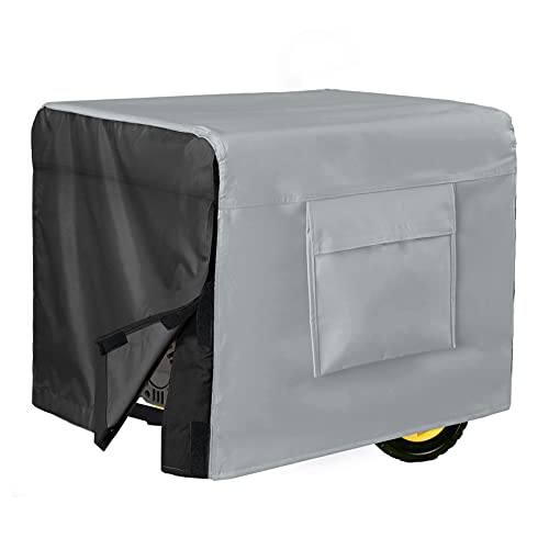 Porch Shield Wasserdichte Generatorabdeckung – Robuste Abdeckung für tragbaren Generator 5000 bis 10000 Watt (26 L x 20 W x 20 H Zoll, schwarz & grau) von Porch Shield