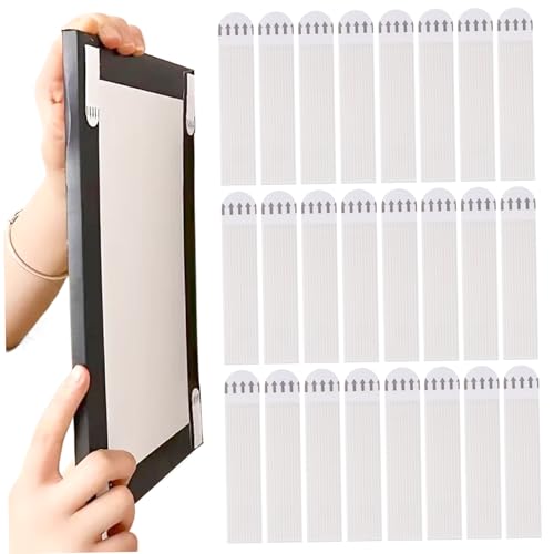 24 pcs Bildhängestreifen, doppelseitige klebrige Wandbügel ohne Nägel und schwere Bildhügel abnehmbarer Schaden frei von Porgeel
