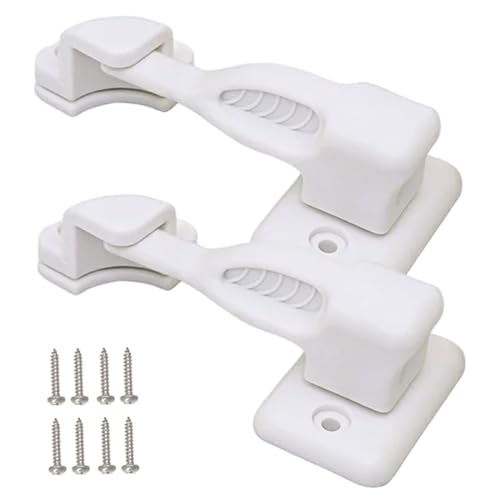 2pcs Schranktür Riegel 3, 8x1.8 Anti -Korrosion Nylon 360 ° Rotationsschrank Türriegel für Boots -Wohnmobilmöbel von Porgeel