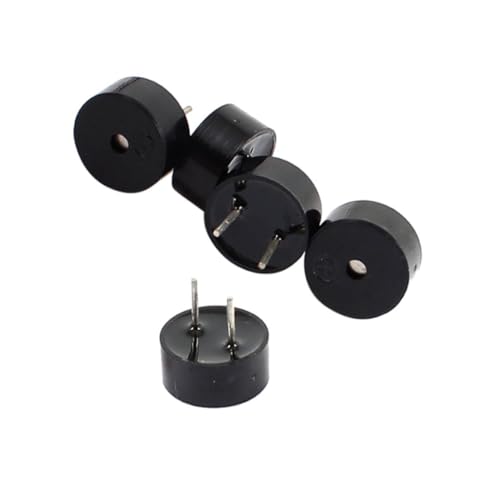 3 V 5 V 2 Pin aktiv Summer Alarmlautsprecher Elektromagnetische kontinuierliche Beep aktive Piezo -Summer für Computer Drucker Elektronische Komponenten 5pcs Schwarz passen von Porgeel