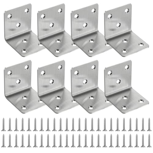 8PCS L -Klammern für Regale Edelstahl L -Halterung mit Schrauben 2x2x2 Eckhalle Regal Unterstützer für Stuhlschubladenschrank 8PCS L -Klammern für Regale Edelstahl L -Halterung mit Schrauben 2x2x2 Eckhalle Regal Unterstützer für Stuhlschubladenschrank von Porgeel