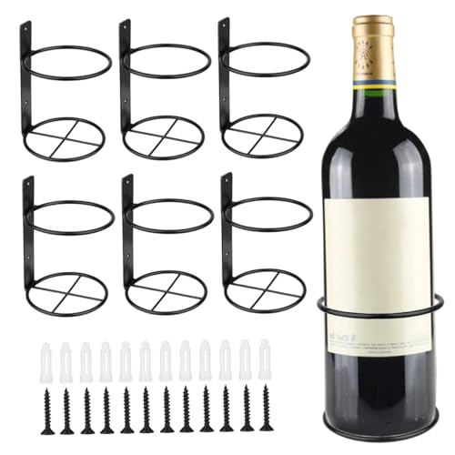 Porgeel 6 -pcs Wandmontage Weinregal Metallweinflaschenhalter mit Schrauben 3, 4 Zoll Innendurchmesser..Hängende Gestell für Getränke/Spirituosenflaschen Porgeel 6 -pcs Wandmontage Weinregal Metallweinflaschenhalter mit Schrauben 3, 4 Zoll Innendurchmesser..Hängende Gestell für Getränke/Spirituosenflaschen von Porgeel