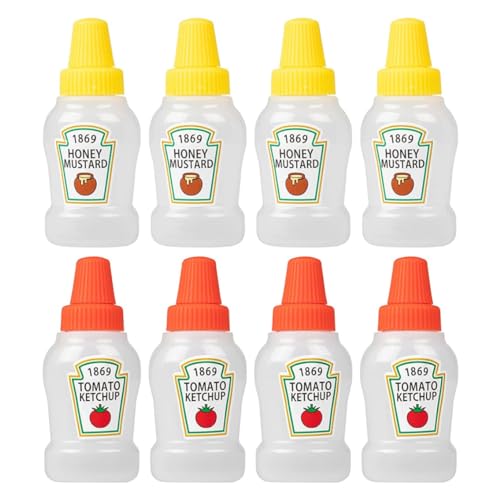 Porgeel 8 PCs Mini -Gewürz -Squeeze Flaschen 25 ml Mini -Gewürzflaschen Honig Senfflaschen Büroangestellte tragbare Sauce -Container BBQ Porgeel 8 PCs Mini -Gewürz -Squeeze Flaschen 25 ml Mini -Gewürzflaschen Honig Senfflaschen Büroangestellte tragbare Sauce -Container BBQ von Porgeel