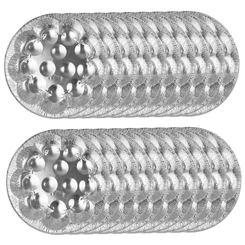 Porgeel Escargot Platte 20pcs Einweg-Aluminiumfolie Escargot Dish Food Grade Runde 12 Fach Nicht-Schlupf 6,7-Zoll Porgeel Escargot Platte 20pcs Einweg-Aluminiumfolie Escargot Dish Food Grade Runde 12 Fach Nicht-Schlupf 6,7-Zoll von Porgeel