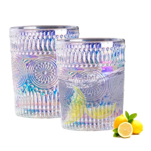 Porgeel Trinkgläser gerippter Glasbecher 2 Stück Trinkgläser geprägter Becher Trinkgeschirr für Saft Milchshake Cocktail Eiskaffee 300 ml bunt Porgeel Trinkgläser gerippter Glasbecher 2 Stück Trinkgläser geprägter Becher Trinkgeschirr für Saft Milchshake Cocktail Eiskaffee 300 ml bunt von Porgeel