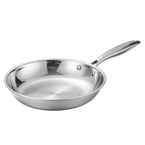 Stainless Steel Frying Pan 8" Heat Resistant Rustproof Stainless Steel Pan with Extended Handle for Steak and Eggs, Daily Use von Porgeel