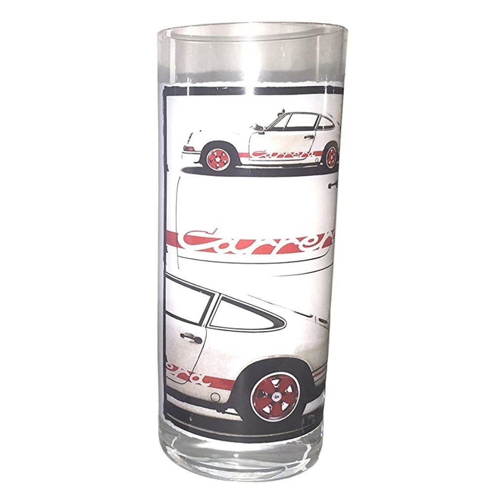 Porsche Longdrinkglas 1973-911 Carrera RS2.7 Longdrinkglas Sammlerglas 300ml Gläser Limited, aus hochwertigem Kristallglas, Longdrink Glas, Sammlerstück, Spülmaschinengeeignet, Kristallglas, Set von Porsche