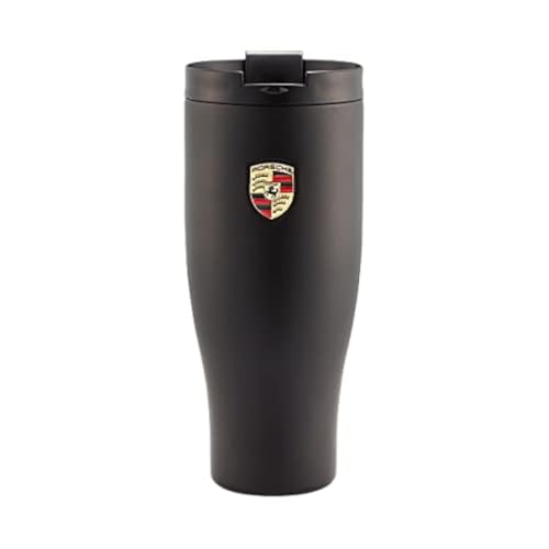 Porsche Edelstahl Thermobecher Schwarz, 320 ml, Zylindrisch, Wiederverwendbar, Modern, Logo, Double Wall, Isoliert, Thermos, Thermosbecher Porsche Edelstahl Thermobecher Schwarz, 320 ml, Zylindrisch, Wiederverwendbar, Modern, Logo, Double Wall, Isoliert, Thermos, Thermosbecher von Porsche