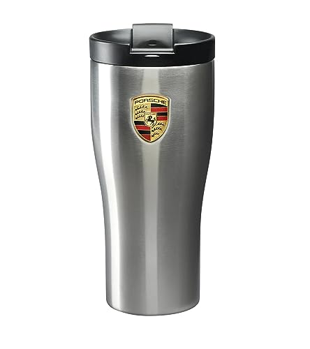 Thermobecher mit Porsche-Wappen, doppelwandig, Edelstahl Thermobecher mit Porsche-Wappen, doppelwandig, Edelstahl von Porsche