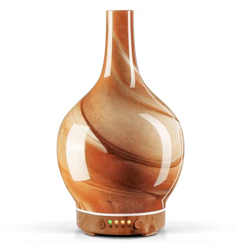 Porseme Aroma Diffuser Luftbefeuchter,150ml Handgeblasen Luftbefeuchter Ultraschall Leise 7 farbwechselnde LEDs,Diffuser für Ätherische Öle Raumbefeuchter BPA Frei für Wohnung SPA mit Timer (Desert) Porseme Aroma Diffuser Luftbefeuchter,150ml Handgeblasen Luftbefeuchter Ultraschall Leise 7 farbwechselnde LEDs,Diffuser für Ätherische Öle Raumbefeuchter BPA Frei für Wohnung SPA mit Timer (Desert) von Porseme