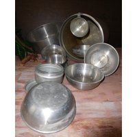 Großes Aluminium Set/Vintage Picknick Set/Wandern von PorteDuSoleil