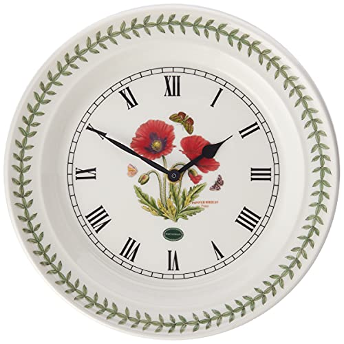 Portmeirion Home & Gifts Botanic Garden Poppy Wanduhr, Mehrfarbig (Mehrfarbig,25,4 x 25,4 cm) von Portmeirion