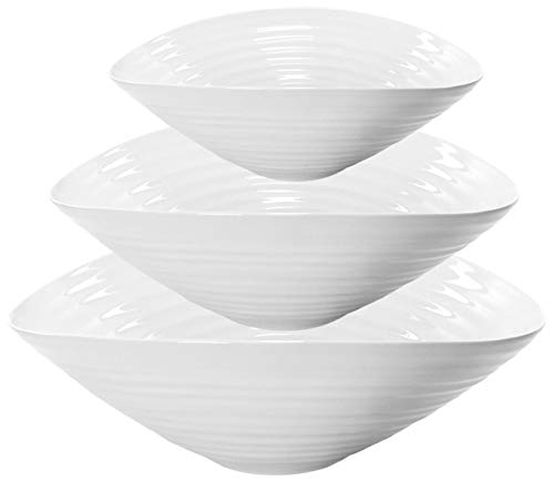Portmeirion Home & Gifts Heals Sophie Conran Salatschüssel 3er-Set (Weiß, 11 x 33 x 11 cm) von Portmeirion