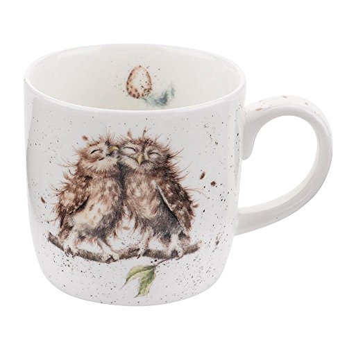 Portmeirion Home & Gifts Wrendale Designs Tasse aus feinem Knochenporzellan, Vögel mit Federn von Royal Worcester