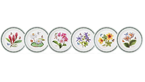 Portmeirion Exotic Botanic Garden Salatteller-Set mit 6 verschiedenen Motiven von Portmeirion