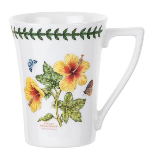 Portmeirion Exotic Botanic Garden Mandarinen-Tasse, 340 ml, 6er-Set mit verschiedenen Motiven, für Kaffee, Tee und andere Getränke, spülmaschinen-, mikrowellen- und ofenfest von Portmeirion