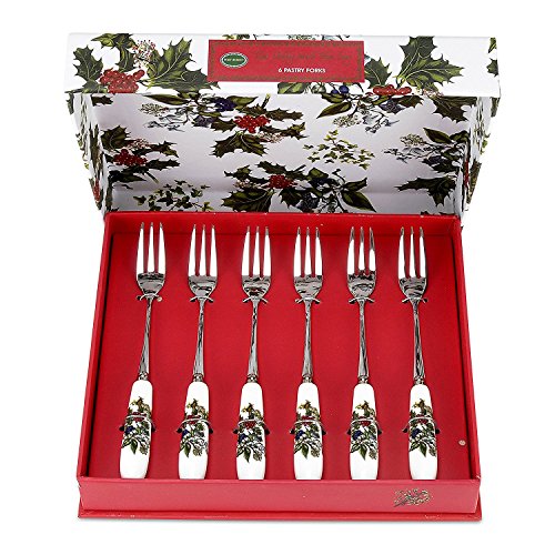 Portmeirion Holly And Ivy Set Of 6 Pastry Forks von Portmeirion