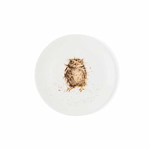 Portmeirion Wrendale Coupe Teller - What a Hoot (Owl) - Knochenporzellan, Keramik, Natur inspiriert, Whimsical, Rustikal, Teller, Appetizer Plate von Portmeirion