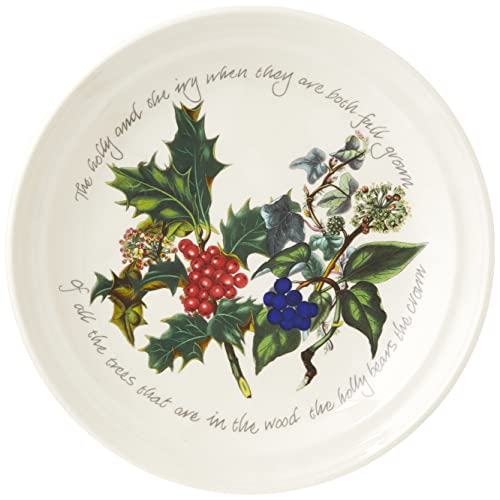 The Holly & Ivy Plate, HV05055 Ceramic, Multi-Colour, 27 x 27 x 3 cm, Set of 6 von Portmeirion