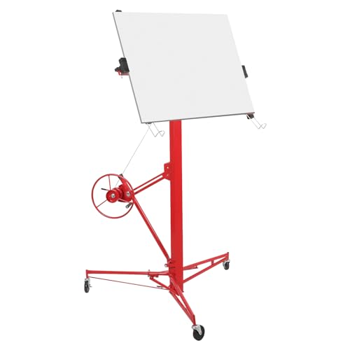 Plattenheber, Plattenheber Trockenbau Max 68 KG 48" -114 "Verstellbarer Teleskoparm Rigipsplatten Heber, Höhe "55-132"Plattenheber Trockenbau 360°Schwenkbare Räder Feststellbare,Perfekt Trockenbaulift von PortoAlegre