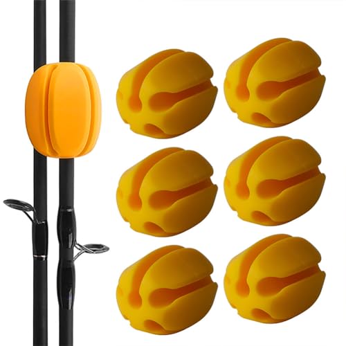 PortoAlegre 6pcs Silikon Angelstang Halter Gurte 5 Loch Leichtgewicht Angeln Ausrüstung Krawatten Angeln Zubehör von PortoAlegre