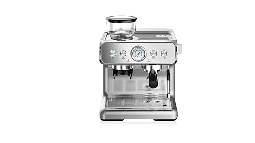 PortoAlegre Espressomaschine Mit Mahlwerk & Milchaufschäumer, 15 Bar Profi Halbautomatische Espressomaschine Für Zuhause, Abnehmbarer Wassertank, Dampfdüse Für Cappuccino & Latte PortoAlegre Espressomaschine Mit Mahlwerk & Milchaufschäumer, 15 Bar Profi Halbautomatische Espressomaschine Für Zuhause, Abnehmbarer Wassertank, Dampfdüse Für Cappuccino & Latte von PortoAlegre