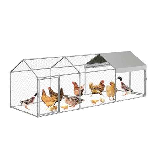 PortoAlegre Hühnerstall Käfige Kleintierstall 304 x 101 x 101 cm Großer Hühnerhaus Metall Hühnergehege Freilaufgehege Mit 2 Tür Und Wasserdichter Abdeckung Für Geflügel, Kaninchen Und Enten PortoAlegre Hühnerstall Käfige Kleintierstall 304 x 101 x 101 cm Großer Hühnerhaus Metall Hühnergehege Freilaufgehege Mit 2 Tür Und Wasserdichter Abdeckung Für Geflügel, Kaninchen Und Enten von PortoAlegre