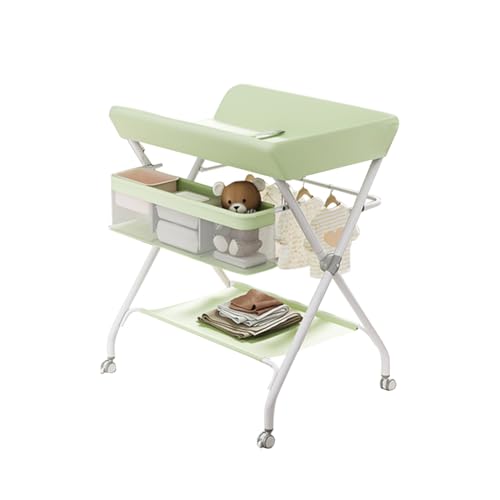 PortoAlegre Wickelkommode Wickeltisch Klappbar Baby Wickelkombi Mit Ablagefächern Mobiler Wickeltisch Mit Rollen Und Wickelauflage, Wasserdicht Und Höhenverstellbar, 80x60x103Cm PortoAlegre Wickelkommode Wickeltisch Klappbar Baby Wickelkombi Mit Ablagefächern Mobiler Wickeltisch Mit Rollen Und Wickelauflage, Wasserdicht Und Höhenverstellbar, 80x60x103Cm von PortoAlegre