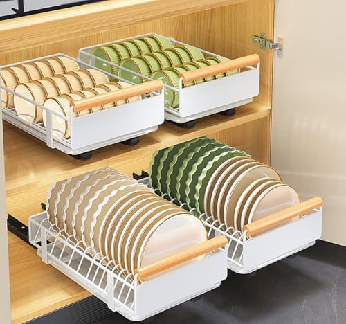Teleskopschublade, Metall Ausziehbare Schublade Für Küchenschränke Küche Organizer Schrank, Slide Out Organizer Mit Griff, Aufbewahrungsregal Für Küche Pantry, Kein Bohren von PortoAlegre