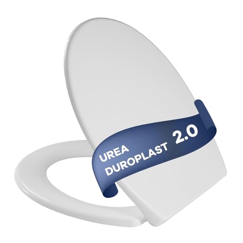 Toilettendeckel mit Absenkautomatik Oval Weiß, Antibakterieller & UV-beständig WC Sitz, Abnehmbar klodeckel, Quick-Release zur einfachen Reinigung, Urea-Duroplast, Belastbarkeit von 150kg Toilettendeckel mit Absenkautomatik Oval Weiß, Antibakterieller & UV-beständig WC Sitz, Abnehmbar klodeckel, Quick-Release zur einfachen Reinigung, Urea-Duroplast, Belastbarkeit von 150kg von PortoAlegre