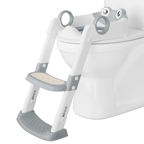 Toilettensitz Kinder Mit Treppe,Toilettentrainer für Kinder, WC Sitz Mit PU Gepolsterter, Spritz Rutschfestes Und Faltbar Toilettenleiter Toilettensitz Kinder Mit Treppe,Toilettentrainer für Kinder, WC Sitz Mit PU Gepolsterter, Spritz Rutschfestes Und Faltbar Toilettenleiter von PortoAlegre