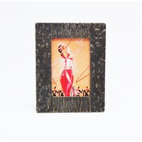 Vintage Bilderrahmen Aus Graviertem Messing von PortugueseVintage