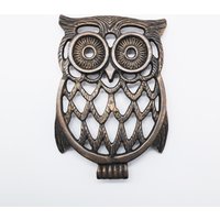 Vintage Messing Eulen Untersetzer, Untersetzer Aus Vintage Messing Eulen Untersetzer, Untersetzer Aus von PortugueseVintage