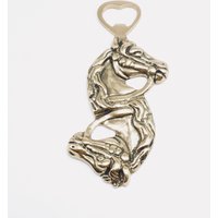 Vintage Pferd Messing Flaschenöffner, Reiter Geschenk von PortugueseVintage