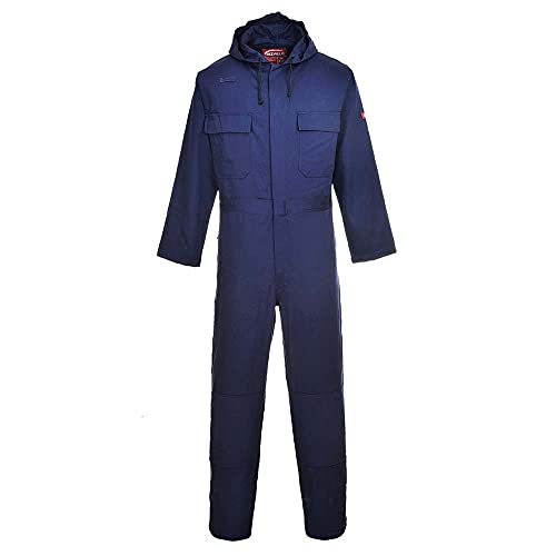 Bizweld Coverall mit Kapuze, Farbe: Marineblau. Größe: XXL, BIZ6NARXXL von Portwest