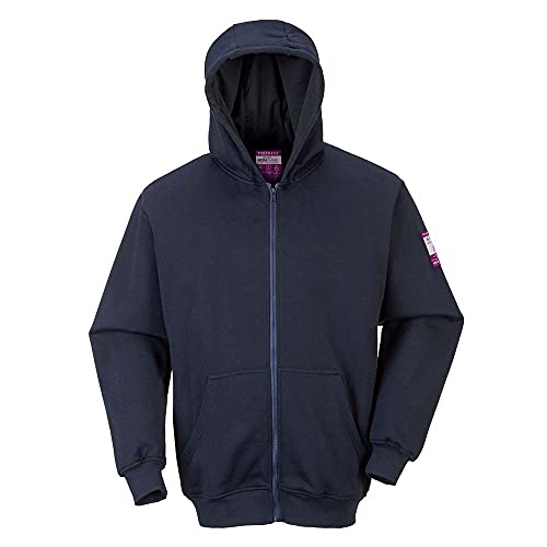 FR Hooded Zip Sweatshirt Color: Navy Talla: Medium von Portwest