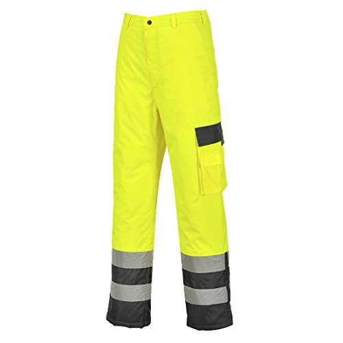 Hi-Vis Lined Contrast Trousers, colorYeNa talla Medium von Portwest