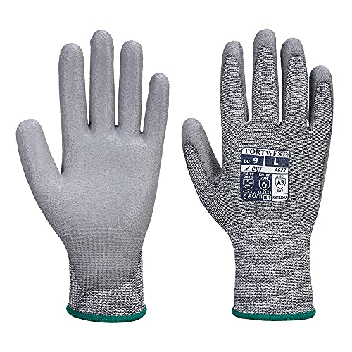 Portwest PU-Schaum-Schnittschutz-Handschuh, Größe: S, Farbe: Grau, A622G7RS von Portwest