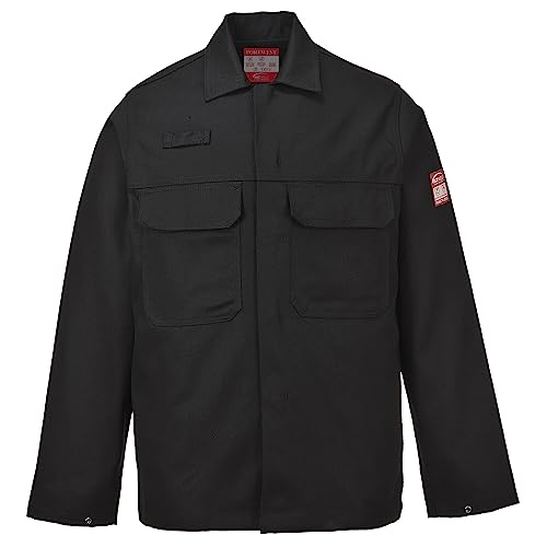 Portwest BIZ2 Herren Flammenresistente Bizweld FR Arbeitsjacke Schwarz, M von Portwest