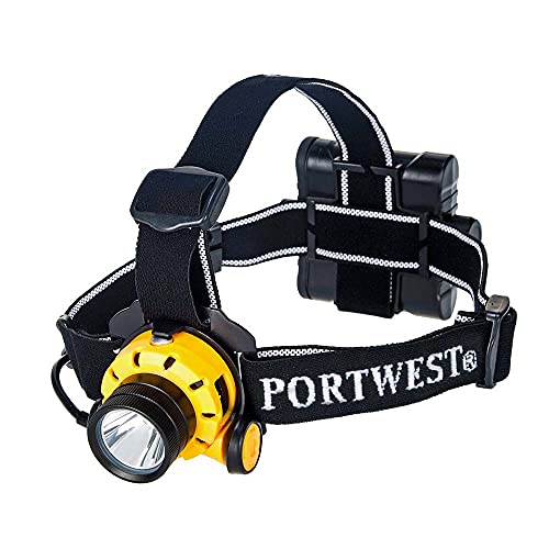 Portwest PA64YBR Ultra Power Kopflampe, Farbe: Gelb/Schwarz, Größe: Einheitsgröße von Portwest