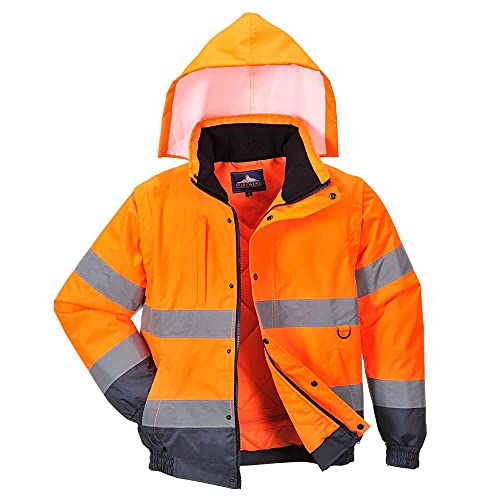 Portwest 2-in-1-Sicherheitsjacke. Farbe: Orange/Marineblau, Größe: M, C468ORRM von Portwest