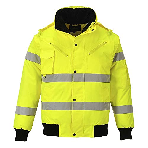 Portwest 3-in-1 Warnschutz-Pilotjacke, Größe: L, Farbe: Gelb, C467YERL von Portwest