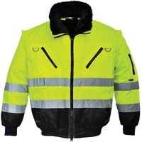 Portwest 4 in 1 Warnschutz Winter Pilotenjacke Gelb S Portwest 4 in 1 Warnschutz Winter Pilotenjacke Gelb S von Portwest