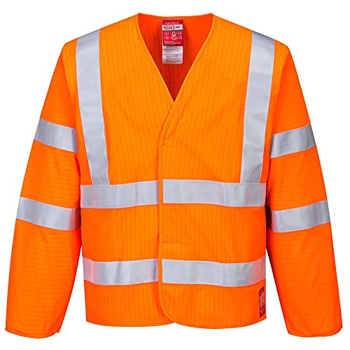 Portwest Antistatische Warnschutzjacke – schwer entflammbar, Farbe: Orange. Größe: XXL/3XL, FR85ORRXX/3X von Portwest