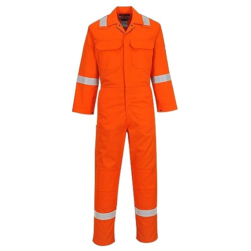 Portwest BIZ5 Herren Flammenresistenter Reflektierender Overall Bizweld Iona FR Orange, XXL Portwest BIZ5 Herren Flammenresistenter Reflektierender Overall Bizweld Iona FR Orange, XXL von Portwest
