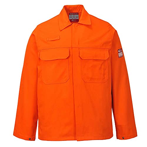 Portwest BIZ2 Herren Flammenresistente Bizweld FR Arbeitsjacke Orange, L von Portwest